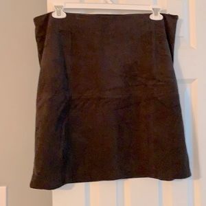 Suede mini skirt!